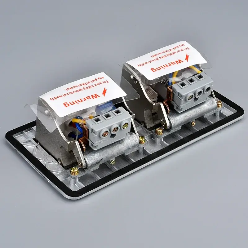 120mmx220mm Double-Row Embedded Slow Pop-Up Floor Outlets EU/US/UN/UK/RU/FR/Brazil Plug For Meeting Room Office Outlets