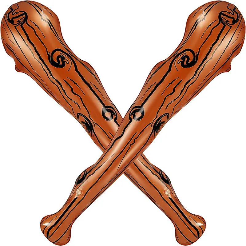 Inflatable Wooden Stick PVC Inflatable Stick Wild Man Hammering And Expelling Monster Stick Caveman Playing Party Prop
