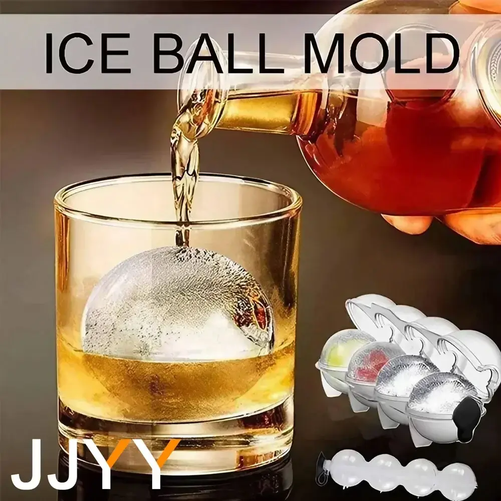 Ice Hockey Ice Cube Maker 6 Size Round Ice Pucks Spherical Ice Grid Grinder for Whiskey Vodka Drinks Kitchen Tool