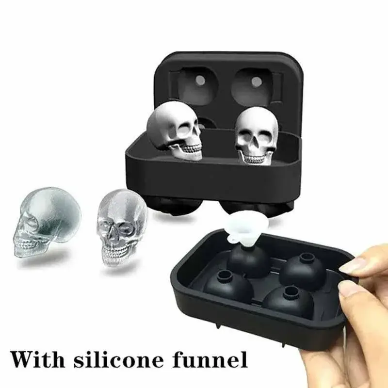 Ice Hockey Ice Cube Maker 6 Size Round Ice Pucks Spherical Ice Grid Grinder for Whiskey Vodka Drinks Kitchen Tool