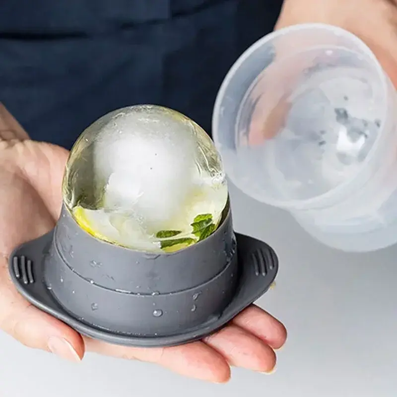 Ice Hockey Ice Cube Maker 6 Size Round Ice Pucks Spherical Ice Grid Grinder for Whiskey Vodka Drinks Kitchen Tool