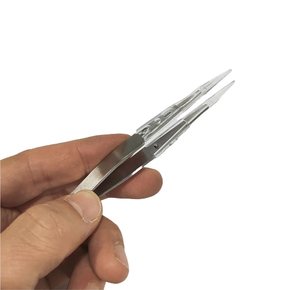 Achromatic Gemstone Tweezers Grooved Tip Diamond Crafting Making Pick Up Tool Jewellery Photograph Tools