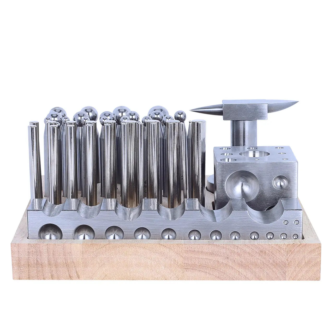 Tooltos 50pcs Multi-Purpose Metal Forming Dapping Set For Jewelry Making