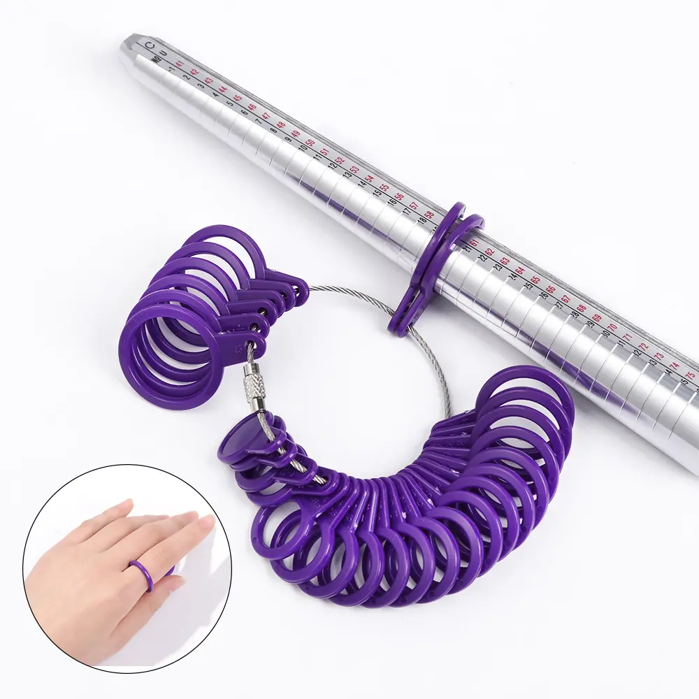 Portable Professional Ring Measuring Gauge Finger Ring Stick Standard Sizer UK/US Official For DIY Loop Jewelry Size Tool