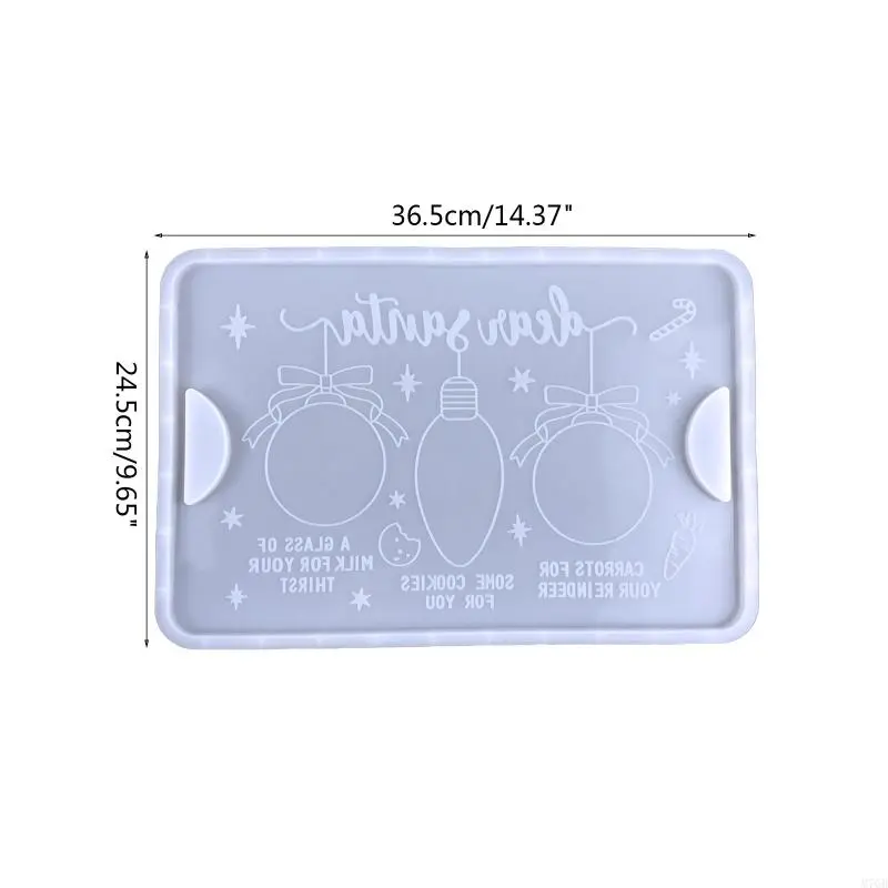 M76B Resin Molds Rectangular Christmas Tray Mould Silicone Molds Glossy Molds for Making DIY Craft