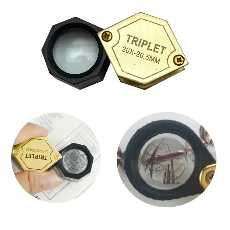 Mini Magnifier 10X 20X 30X Foldable Pocket Magnifier Portable Jewelry Reading Glass Loupe for Jewelry Coins Gems Stamps