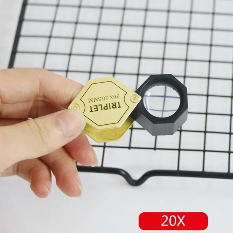 Mini Magnifier 10X 20X 30X Foldable Pocket Magnifier Portable Jewelry Reading Glass Loupe for Jewelry Coins Gems Stamps