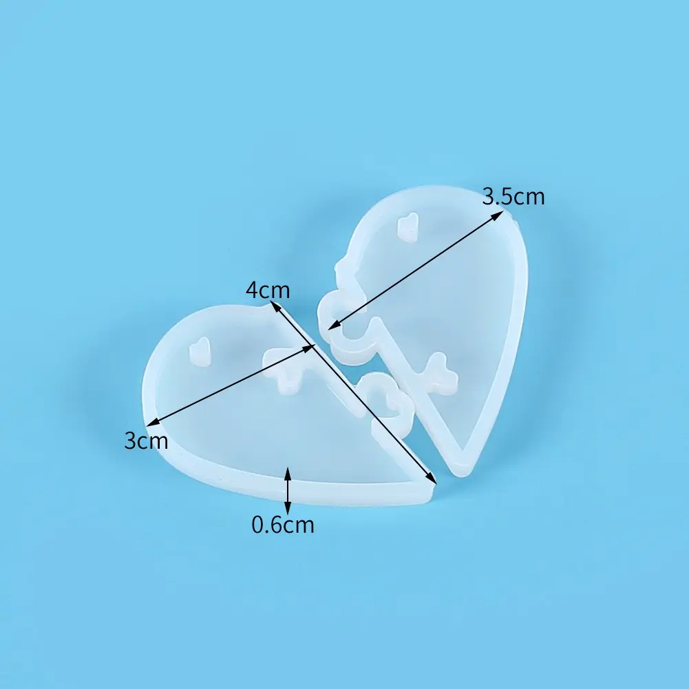 1 Set Heart locks for Lovers Pendant Liquid Silicone Mold Charms Pendant Molds for DIY Epoxy Resin Mould Jewelry Making Tools