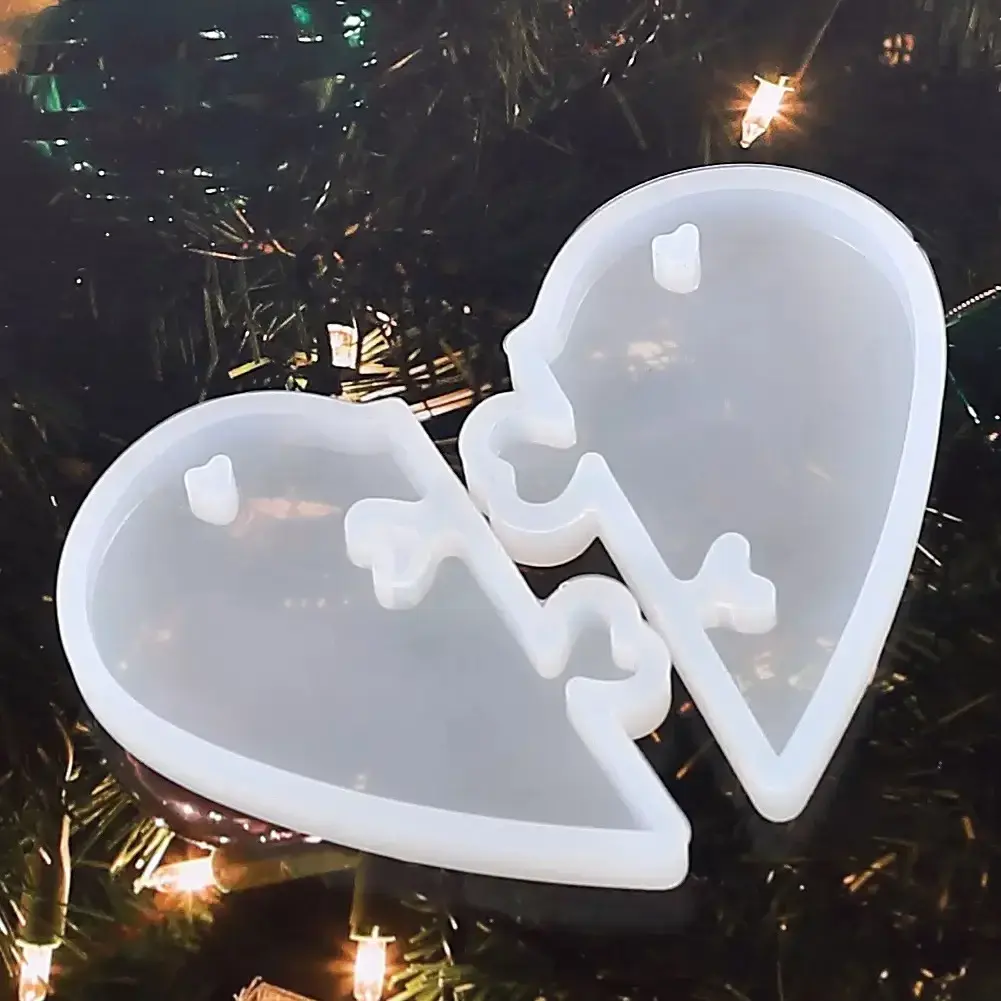 1 Set Heart locks for Lovers Pendant Liquid Silicone Mold Charms Pendant Molds for DIY Epoxy Resin Mould Jewelry Making Tools