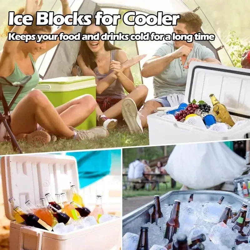 2/1PCS Ice Cube Mold Oversized Silicone Ice Crate Efficient Freezing Ice Bath Large Ice Cube Mold Ice Bucket Ice Block Mold