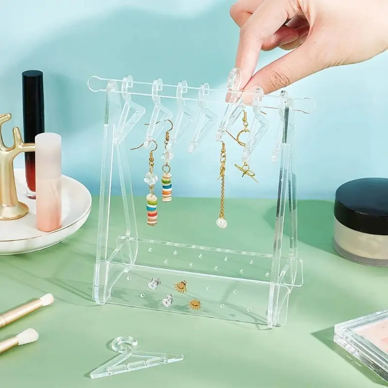 Crystal Droplet Glue Earrings Hanger Mould Earring Storage Rack Silicone Resin Mold Practical Jewelry Display Shelf Mold