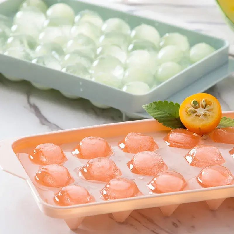 Food Grade DIY 33 Grid Mini Colorful Round Ice Cube Ball Tray Maker Mould PP 3D Forms Kitchen Gadgets Bar Accessiories