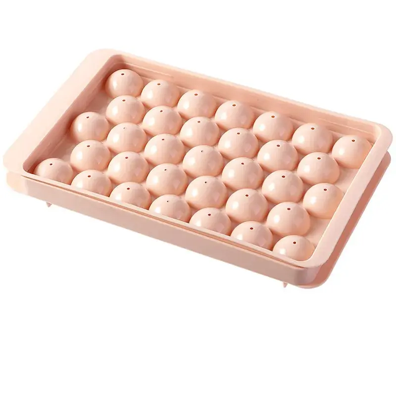 Food Grade DIY 33 Grid Mini Colorful Round Ice Cube Ball Tray Maker Mould PP 3D Forms Kitchen Gadgets Bar Accessiories