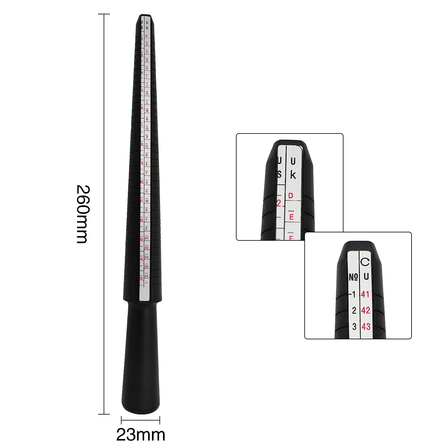 UK EU US Gauge Ring Sizer Set Finger Measurement Scales Kit Plastic Jewelry Tools for Measuring Ring Diameters