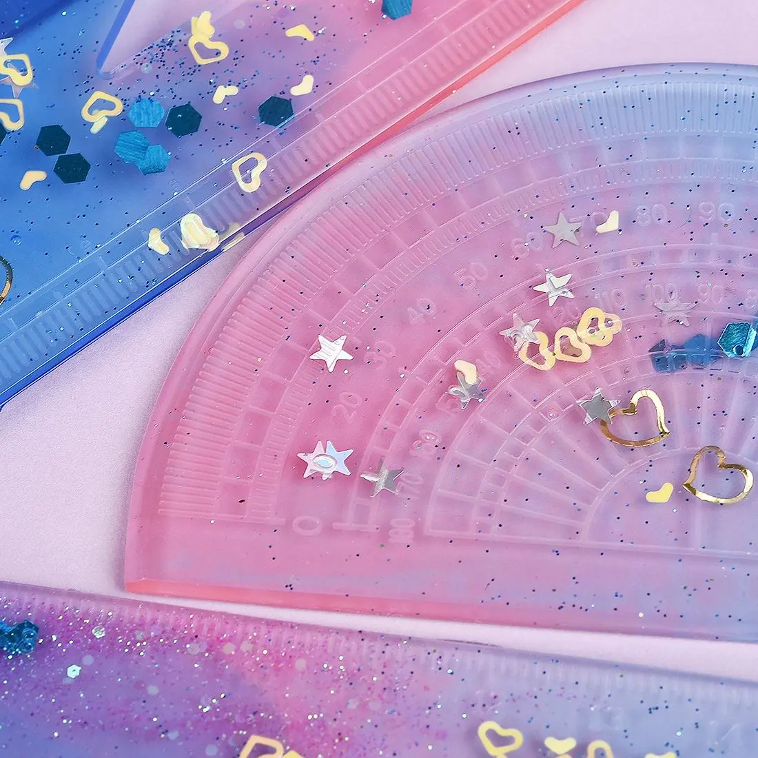 UV Expoxy Resin Silicone Mold Protractor Triangle Ruler Right Angle Ruler DIY Craft Jewelry Making Tools Resin Casting Molds