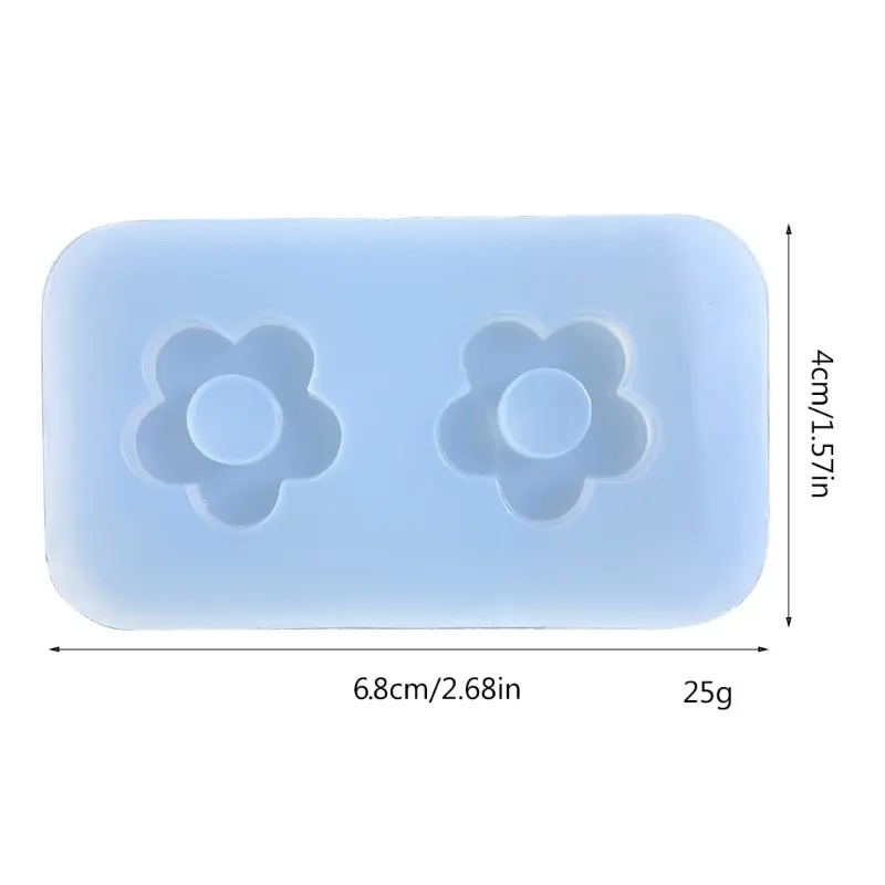 Mini Flower Silicone Mold Hollow Epoxy Shaker Fillings Silicone Molds Epoxy Resin Filler Mold for Quicksand Resin Molds