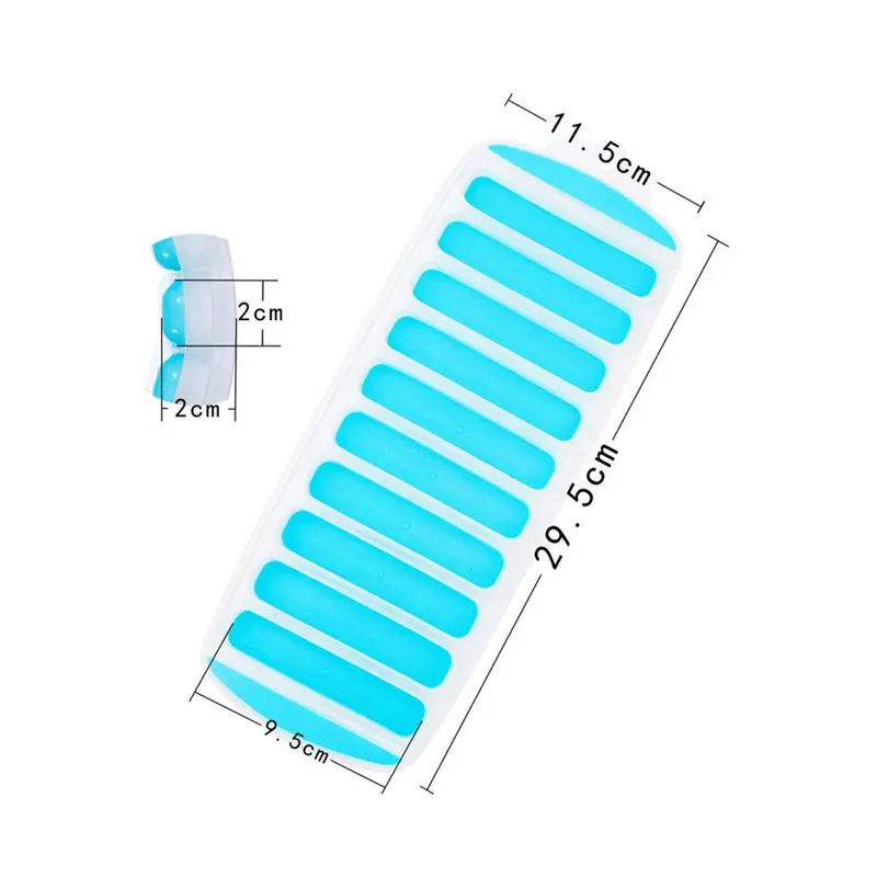 10 Grids Ice Cube Tray with Lid Non-Stick Easy Release Push Popsicle Out Cylinder Silicone Ice Cube Tray Jelly Chocolate Mold