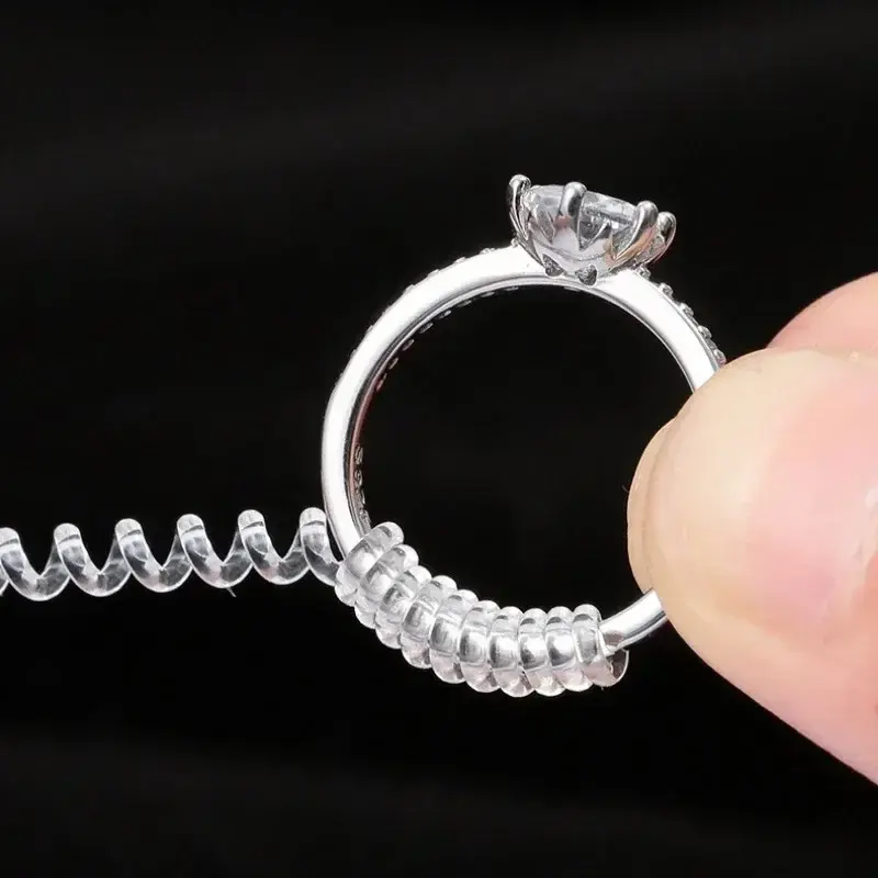 10cm 4 Size Tool Adjuster Jewelry Tool Spiral Ring Finger Ring Size Adjuster Guard Tightener Reducer