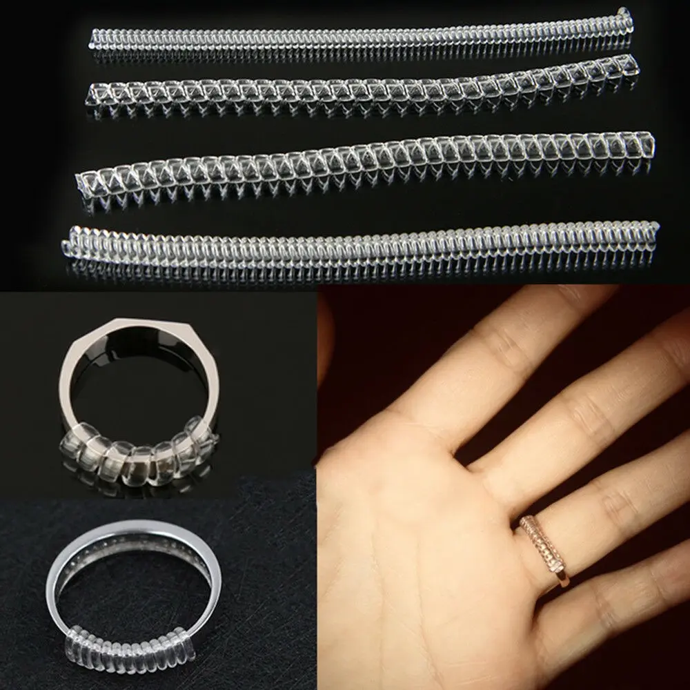 10cm 4 Size Tool Adjuster Jewelry Tool Spiral Ring Finger Ring Size Adjuster Guard Tightener Reducer