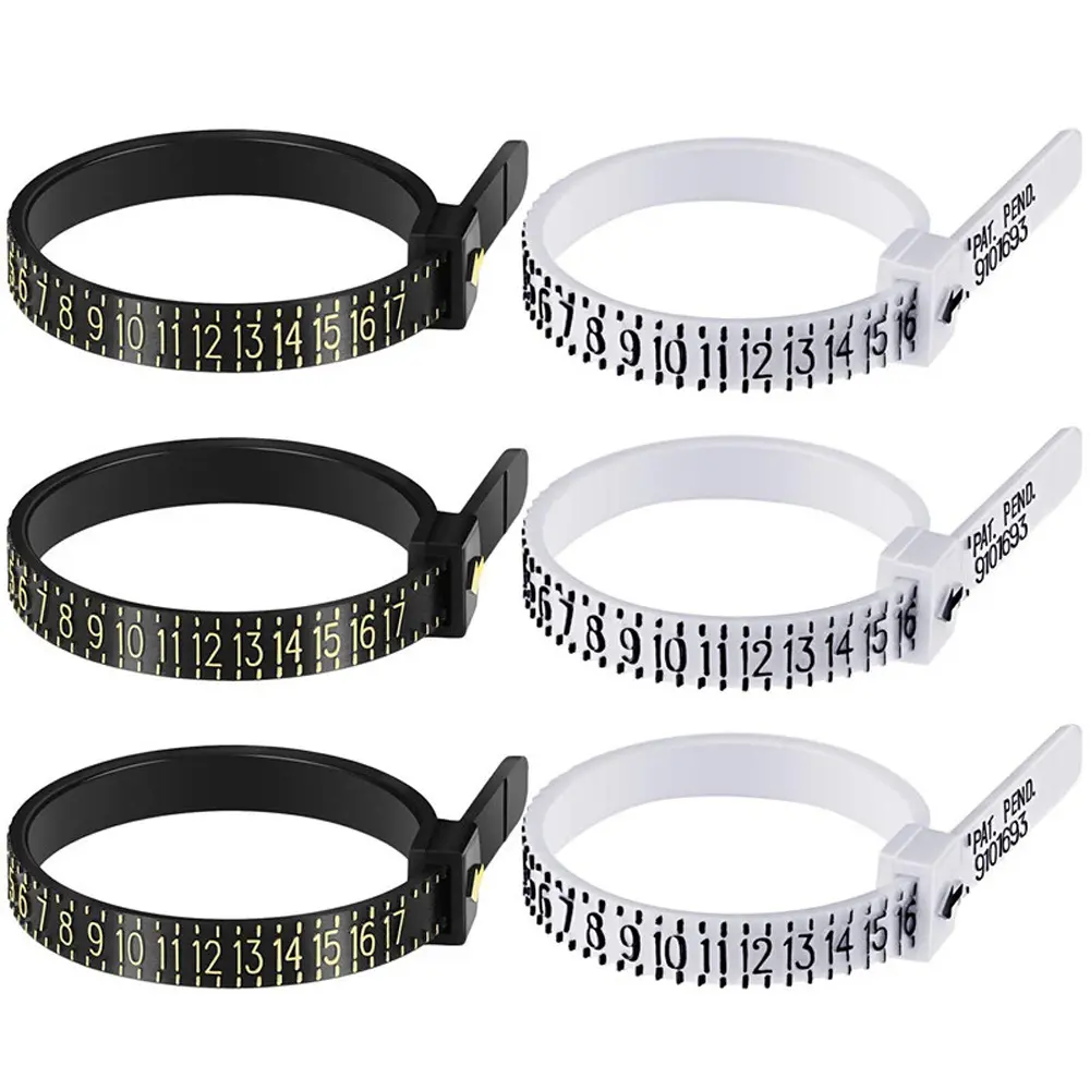 UK/US/EU/HK/JP Ring Sizer Finger Circumference Size Measurement Belt Measuring Reusable Finger Size Gauge Jewelry Sizing Tool