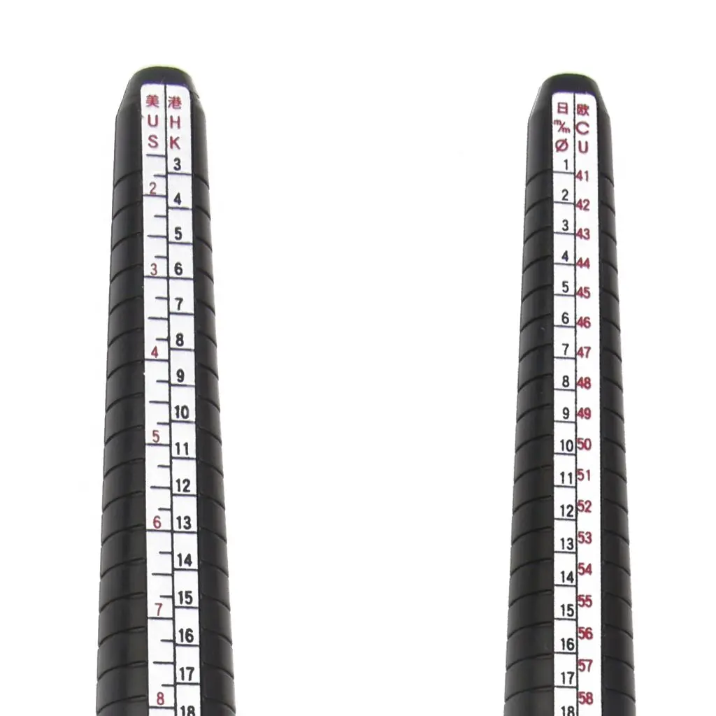 Professional Ring Size Finder Mandrel Finger Gauge Plastic Measuring Jewelry Tools Ring Mandrel Stick Jewellery Tool Set