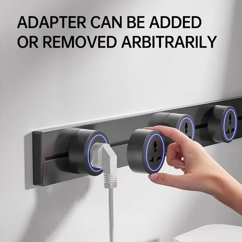 Track Socket Wall Power Rail Movable Sockets High End Home Appliance Power 8000W EU US UK Standard USB Type-c Ports 30/40/50cm