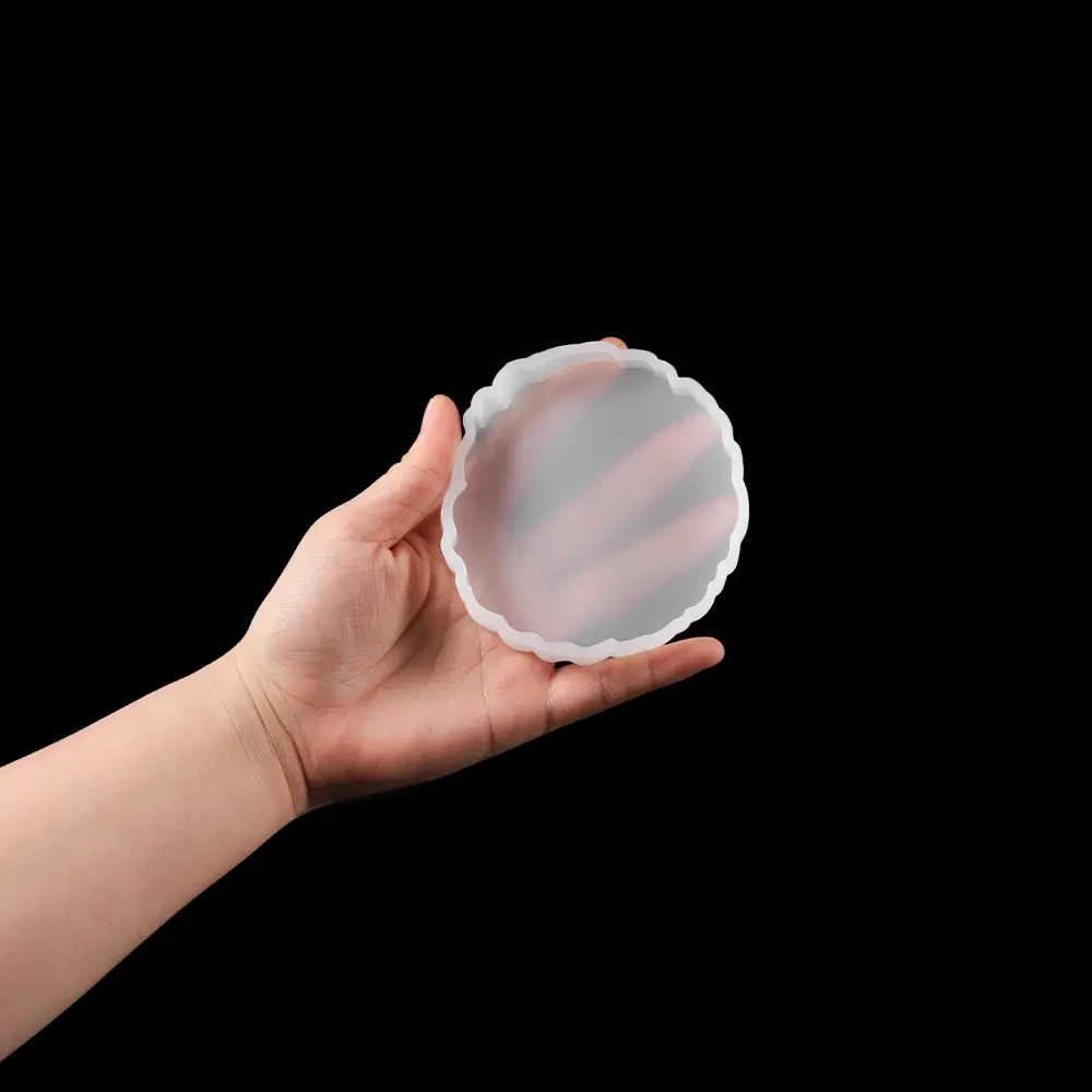 Fluid Irregular Round Petri Dish Silicone Mold Round Coaster Making Epoxy Resin Art Supplies For Making Coaster Epoxy Resin Mold