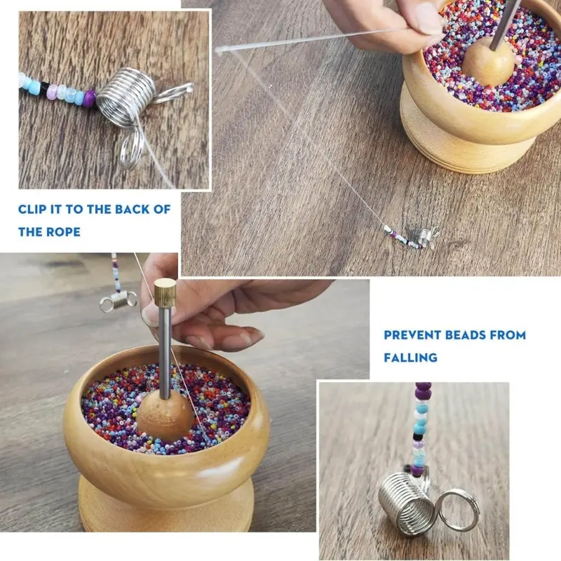 10 Pcs Beads Stopper Mini Spring Clamps Creative Bead Wire Ends Jewelry Making Tool for DIY Handmade Bracelets Necklace