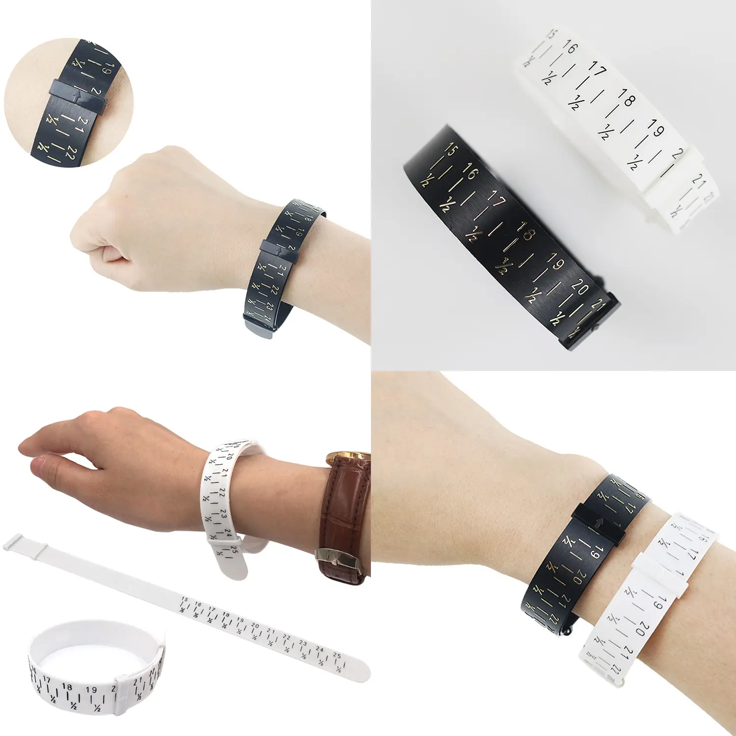 Plastic Bracelet Sizer Gauge Adjustable Bangle Measures Jewelry Making Bracelet Sizing Tools DIY Tool
