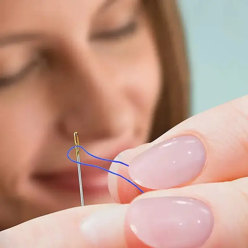 12/24/36Pcs Blind Needle Elderly Needle-side Hole Hand Household Sewing Stainless Steel Sewing Needless Threading Diy Jewelry