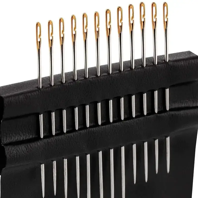 12/24/36Pcs Blind Needle Elderly Needle-side Hole Hand Household Sewing Stainless Steel Sewing Needless Threading Diy Jewelry