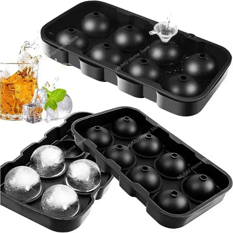 Ice Cube Tray Silicone Ice Ball Freezer Mold Square Ice Cube Maker Reusable Mold Ball for Whiskey Cocktail Coffee Accessories