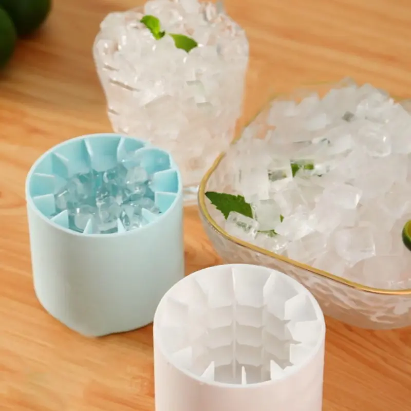 DIY Cylinder Ice Cube Mold Whiskey Ice Cube Light Bulb Ice Mold Food Grade Silicone Ice Cube Ball Making Machine Mold Rod Tool