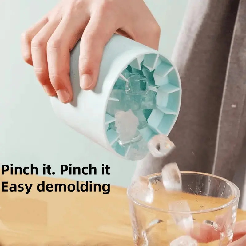 DIY Cylinder Ice Cube Mold Whiskey Ice Cube Light Bulb Ice Mold Food Grade Silicone Ice Cube Ball Making Machine Mold Rod Tool