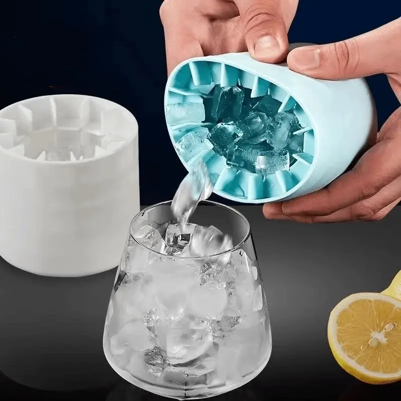 DIY Cylinder Ice Cube Mold Whiskey Ice Cube Light Bulb Ice Mold Food Grade Silicone Ice Cube Ball Making Machine Mold Rod Tool