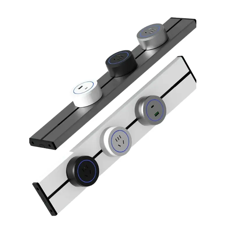 MODERN Track Socket Rail Wall Mounted Movable Sockets High End Home Appliance Power 8000W EU US UK Standard USB C Ports