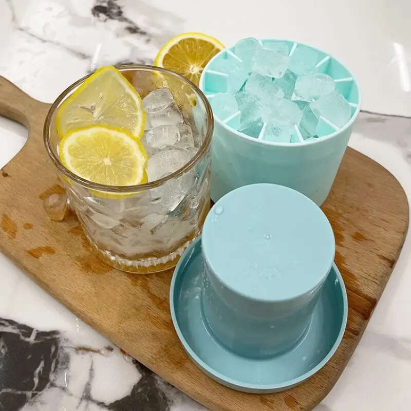DIY Cylinder Ice Cube Mold Whiskey Ice Cube Light Bulb Ice Mold Food Grade Silicone Ice Cube Ball Making Machine Mold Rod Tool