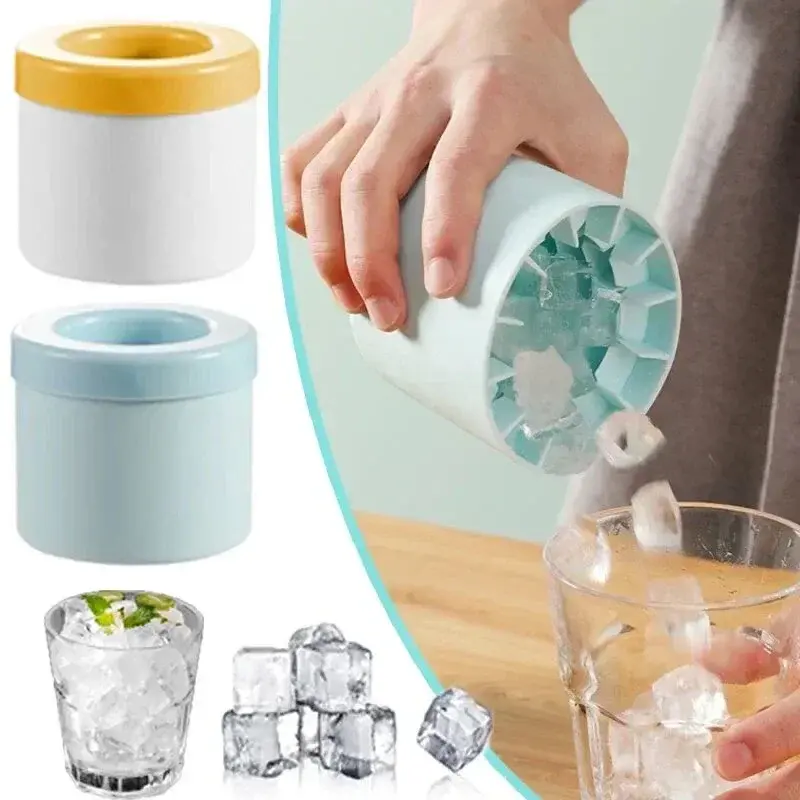 Silicone Ice Cube Mold 40 Grid Ice Bucket Summer Homemade DIY Refrigerator Freeze Maker Creative Ice Cube Mold Barware Tools