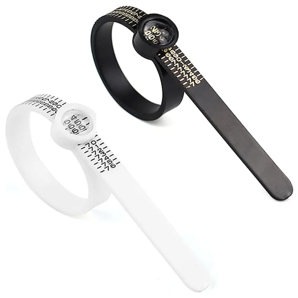 Ring Measuring Tape [Pack of 2], Ring Sizer Measuring Tape, Ring Size Measuring Tool for Ring Size Determine Measuring, Plastic