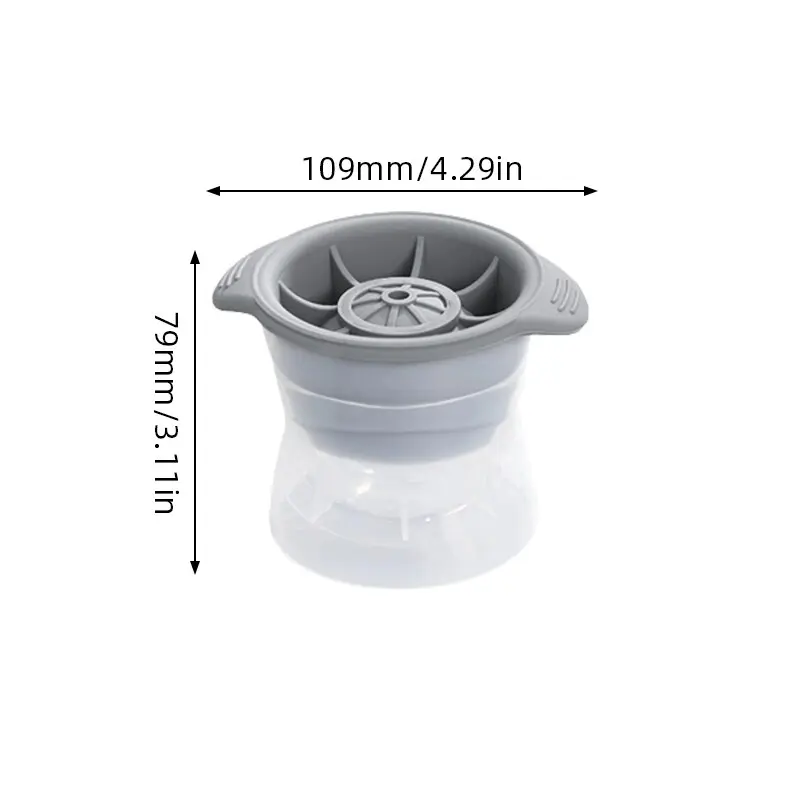 2pcs Bar Whiskey Round Ice Cube Maker Silicone Large Ball Shape Spherical Ice Cube Mould Machine Quick Freezer Kitchen Gadgets