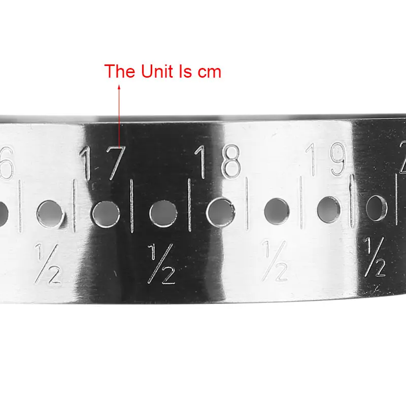 1pcs 15-25cm Stalness Steel Bracelets Sizer Gauge Measure Bracelet Measuring Equipment for Diy Jewelry Tools Making Accessories