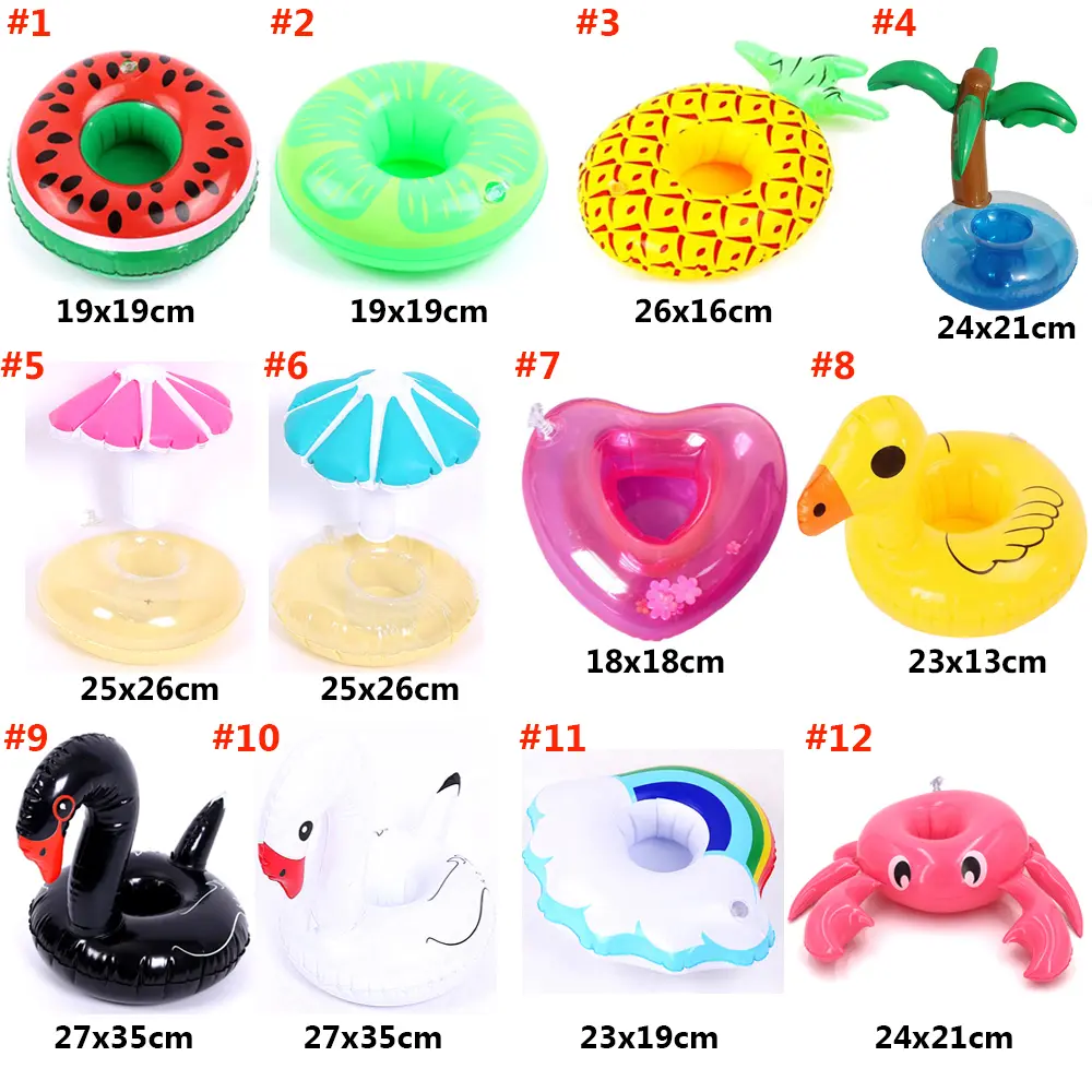 Swimming Pool Drink Cup Stand Holder Float Toy Coasters Inflatable Drink Holder For Beverage Bottle Kids Toys and Pool Party