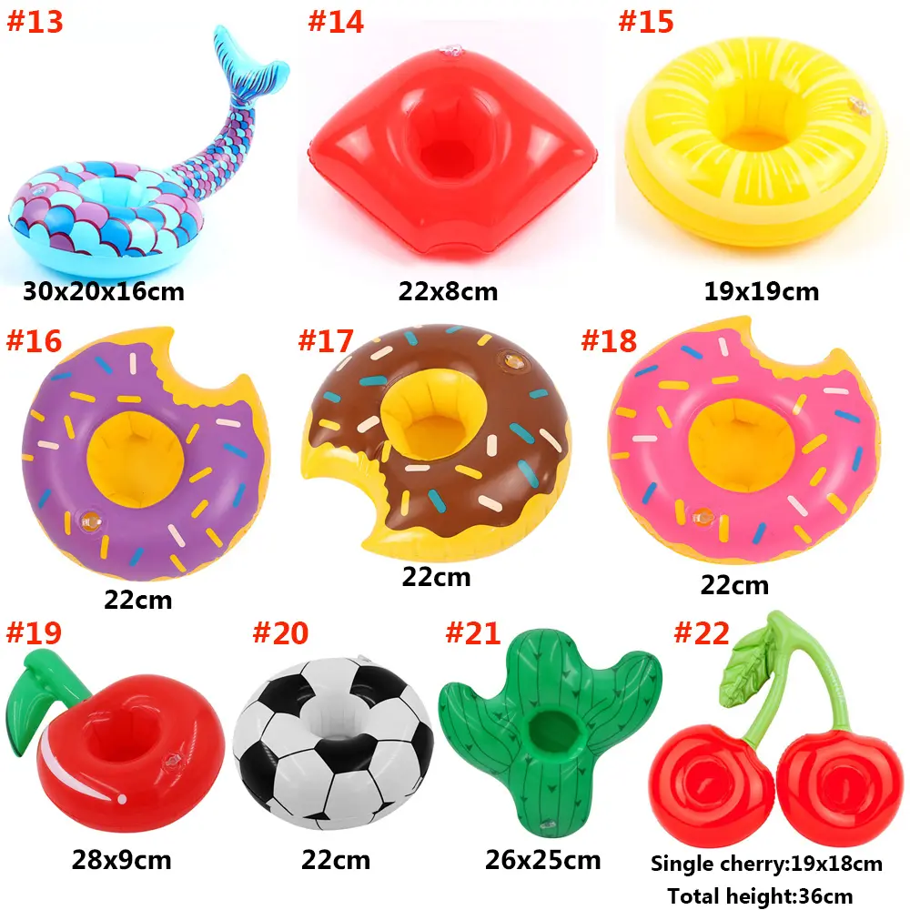 Swimming Pool Drink Cup Stand Holder Float Toy Coasters Inflatable Drink Holder For Beverage Bottle Kids Toys and Pool Party