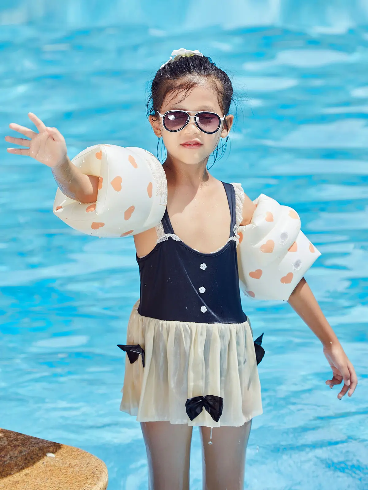 Inflatable Arm Swimming Ring For Kids Retro Fashion Summer Swimming Pool Accessories PVC Seaside Floating Sleeve For Children
