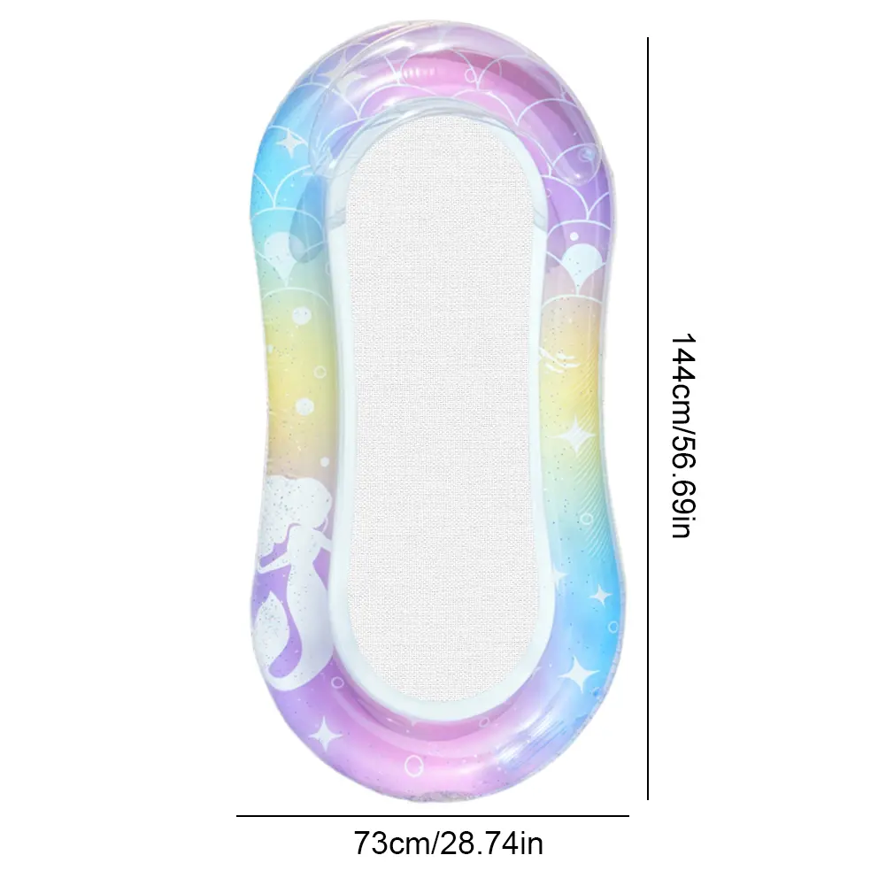 PVC Inflatable Pool Float Chair Leak Proof Swimming Floating Lounge Chair Lightweight Float Mesh Hammock for Summer Pool Decor