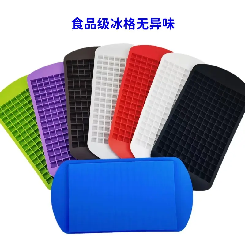 160grid 1cm Food Grade Small Square Silicone Ice Tray Broken Ice Making Box Mold Large Capacity Summer Ice Cube Mold Easy Clean