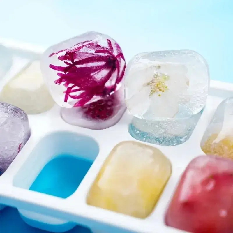 14-Grid Silicone Ice Cube Tray Mold, Square Non-Toxic & Durable Ice Cube Maker for Bar, Pub, Wine & Drinks