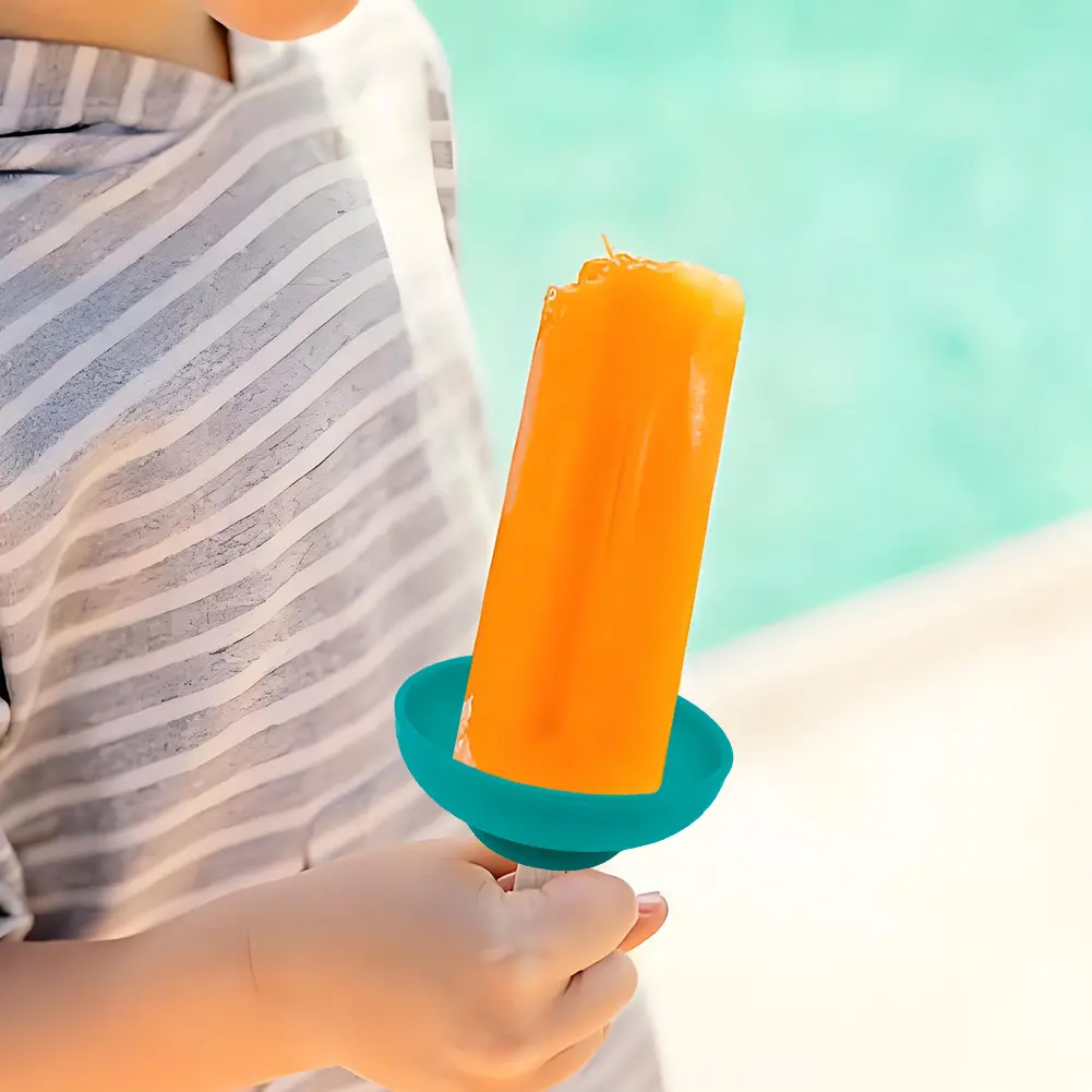 1-4PCS Drip-Proof Popsicle Rack Silicone Anti-Drip Ice Cream Bracket Reusable Portable Popsicle Protector for Summer Ice Cream