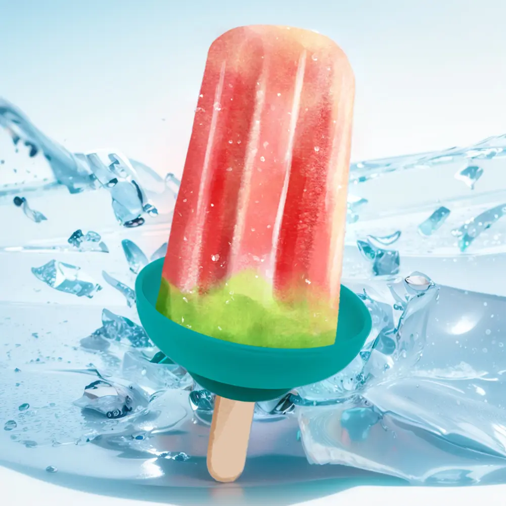 Drip-Proof Popsicle Rack Silicone Anti-Drip Ice Cream Bracket Reusable Portable Popsicle Protector for Kids Ice Cream