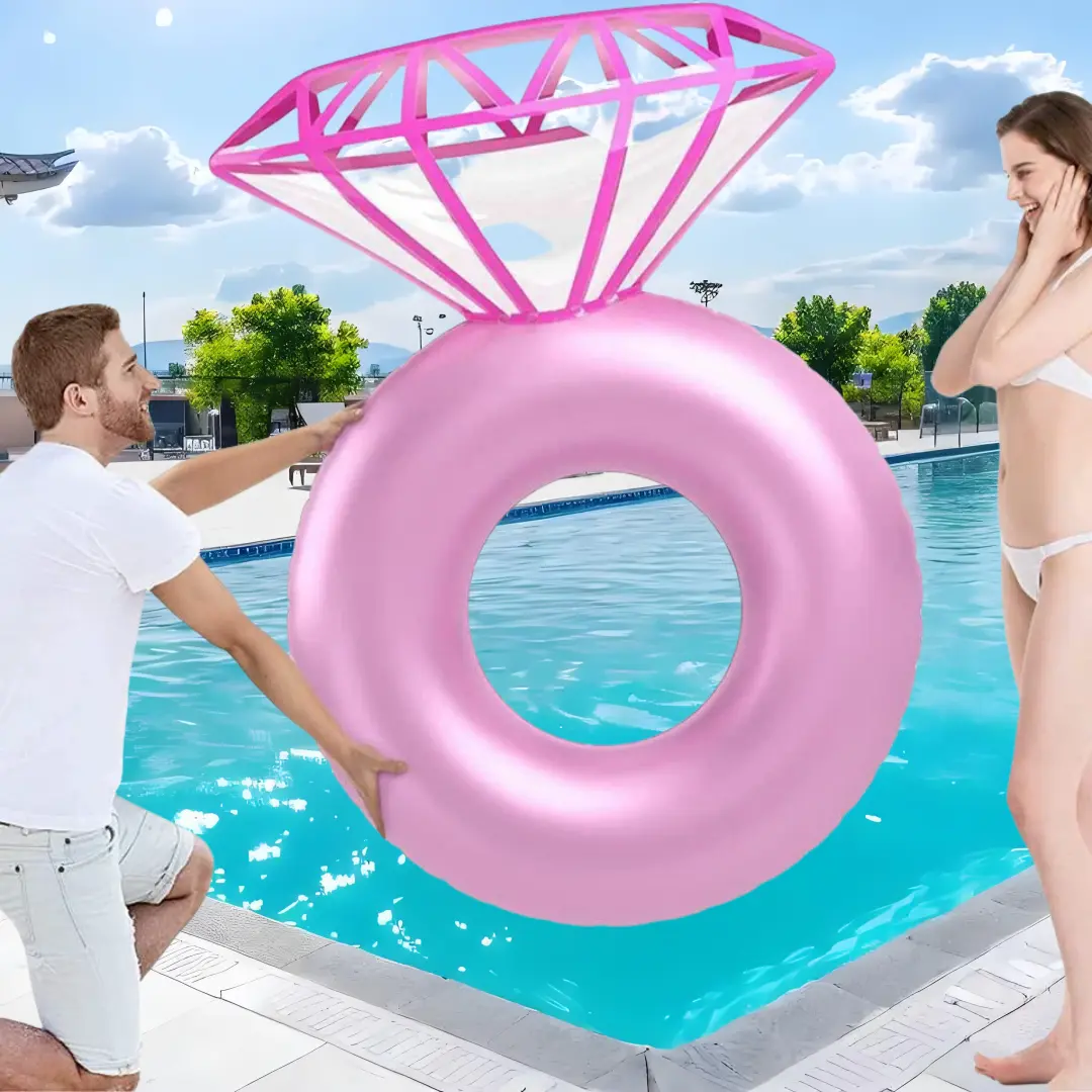 Water Fun toys Swimming Ring Diamond shape PVC inflatable FLoating Raft Swimming Pool Party Toys Swim ring For Summer Gift